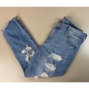 American Eagle Jegging Crop Jeans Distressed 14 Short